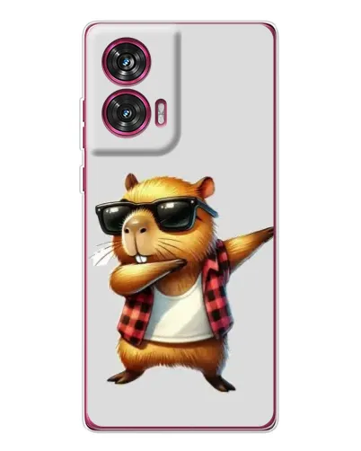 Чехол для Motorola Edge 50 Fusion с картинкой «Капибара рэпер даб»