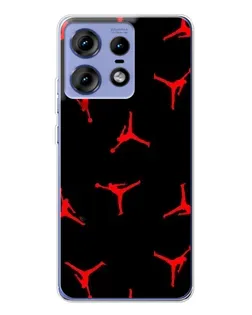 Чехол для Motorola Edge 50 Pro с картинкой «Jordan Red Pattern»