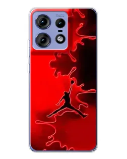 Чехол для Motorola Edge 50 Pro с картинкой «Jordan Red Smoke»