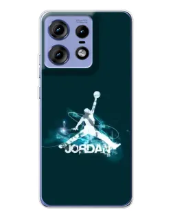 Чехол для Motorola Edge 50 Pro с картинкой «Jordan Blue Fire»