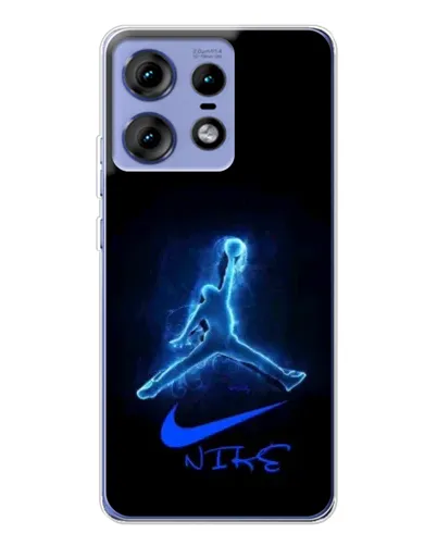 Чехол для Motorola Edge 50 Pro с картинкой «Jordan Neon Blue»