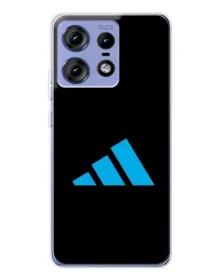Чехол для Motorola Edge 50 Pro с картинкой «Adidas Cyan Logo»