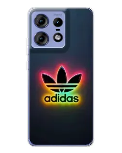 Чехол для Motorola Edge 50 Pro с картинкой «Неоновый Adidas»