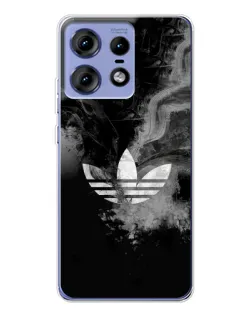 Чехол для Motorola Edge 50 Pro с картинкой «Абстрактный дым Adidas»
