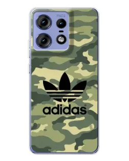 Чехол для Motorola Edge 50 Pro с картинкой «Милитари стиль Adidas»
