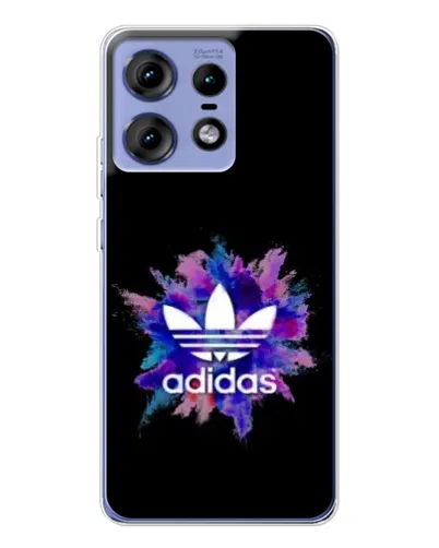 Чехол для Motorola Edge 50 Pro с картинкой «Взрыв красок Adidas»