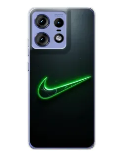 Чохол для Motorola Edge 50 Pro з картинкою «Неоновий контур Nike»