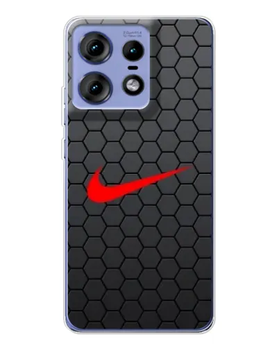 Чехол для Motorola Edge 50 Pro с картинкой «Nike — карбоновая сетка»