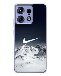 Чехол для Motorola Edge 50 Pro с картинкой «Nike — зимние горы» Чехол для Motorola Edge 50 Pro с картинкой «Nike — зимние горы»