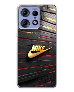Чехол для Motorola Edge 50 Pro с картинкой «Золотой Nike на металле» Чехол для Motorola Edge 50 Pro с картинкой «Золотой Nike на металле»