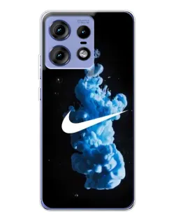 Чехол для Motorola Edge 50 Pro с картинкой «Nike и синий дым» Чехол для Motorola Edge 50 Pro с картинкой «Nike и синий дым»