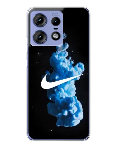 Чехол для Motorola Edge 50 Pro с картинкой «Nike и синий дым»