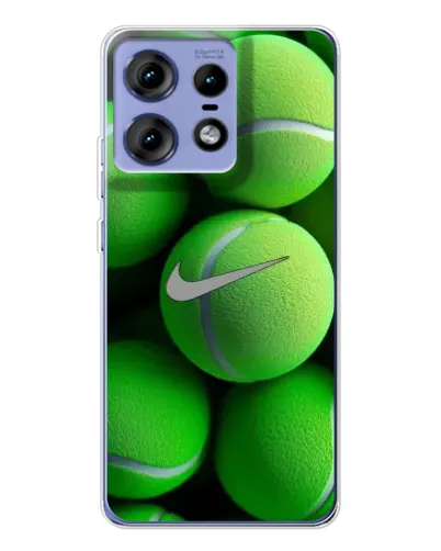 Чехол для Motorola Edge 50 Pro с картинкой «Теннисные мячи Найк»