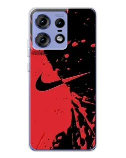 Чехол для Motorola Edge 50 Pro с картинкой «Красные брызги Nike» Чехол для Motorola Edge 50 Pro с картинкой «Красные брызги Nike»