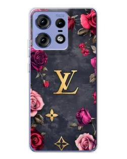 Чехол для Motorola Edge 50 Pro с картинкой «Цветочный Louis Vuitton»