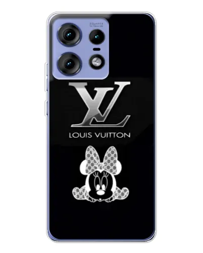 Чехол для Motorola Edge 50 Pro с картинкой «LV и Минни Маус»