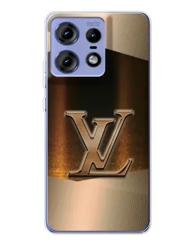 Чехол для Motorola Edge 50 Pro с картинкой «LV — золотое сияние»