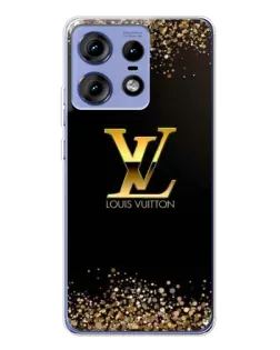Чехол для Motorola Edge 50 Pro с картинкой «LV — золотые искры»