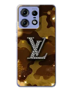 Чехол для Motorola Edge 50 Pro с картинкой «Камуфляжный Louis Vuitton»