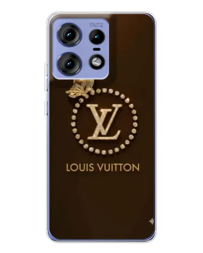 Чехол для Motorola Edge 50 Pro с картинкой «LV — золотая печать»