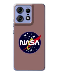 Чехол для Motorola Edge 50 Pro с картинкой «NASA — ретро космос» Чехол для Motorola Edge 50 Pro с картинкой «NASA — ретро космос»