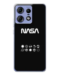 Чехол для Motorola Edge 50 Pro с картинкой «NASA — технический принт» Чехол для Motorola Edge 50 Pro с картинкой «NASA — технический принт»