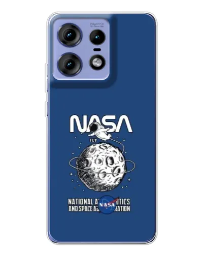 Чехол для Motorola Edge 50 Pro с картинкой «NASA — лунная миссия»