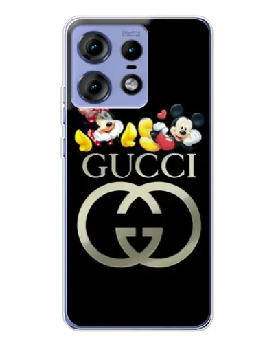 Чехол для Motorola Edge 50 Pro с картинкой «Gucci — герои Disney»