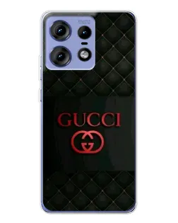 Чехол для Motorola Edge 50 Pro с картинкой «Gucci — стеганый черный»