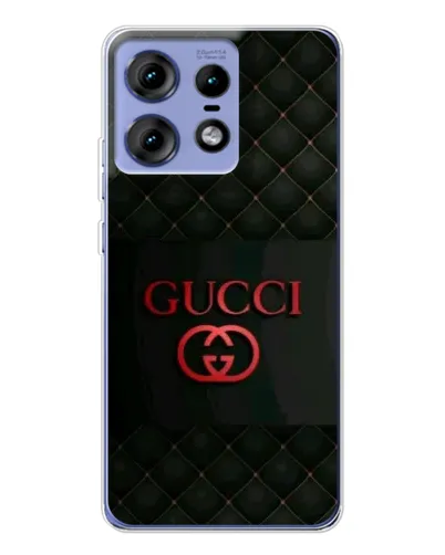 Чехол для Motorola Edge 50 Pro с картинкой «Gucci — стеганый черный»