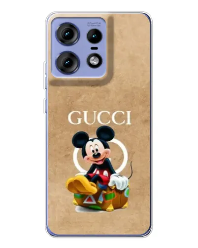 Чехол для Motorola Edge 50 Pro с картинкой «Микки Маус Gucci — крафт»