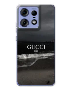Чехол для Motorola Edge 50 Pro с картинкой «Gucci — морской прибой»