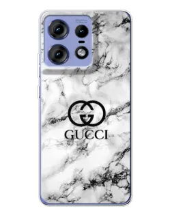 Чехол для Motorola Edge 50 Pro с картинкой «Gucci — мраморный шик»