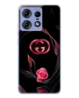 Чехол для Motorola Edge 50 Pro с картинкой «Gucci — неоновая роза»