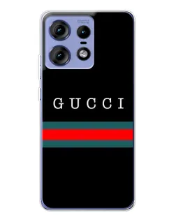 Чехол для Motorola Edge 50 Pro с картинкой «Gucci — красный пояс»