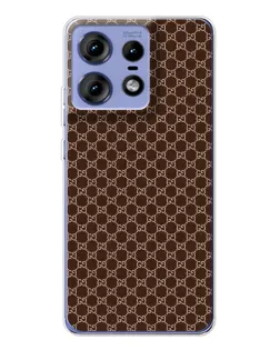 Чохол для Motorola Edge 50 Pro з картинкою «Gucci — шоколадна сітка» Чохол для Motorola Edge 50 Pro з картинкою «Gucci — шоколадна сітка»