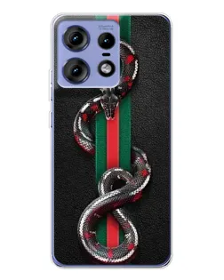 Чохол для Motorola Edge 50 Pro з картинкою «Gucci — змія на смузі» Чохол для Motorola Edge 50 Pro з картинкою «Gucci — змія на смузі»