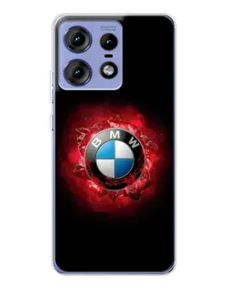 Чехол для Motorola Edge 50 Pro с картинкой «Логотип BMW — вспышка»