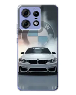 Чохол для Motorola Edge 50 Pro з картинкою «BMW в білому диму» Чохол для Motorola Edge 50 Pro з картинкою «BMW в білому диму»