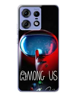 Чехол для Motorola Edge 50 Pro с картинкой «Красный импостер — макро»