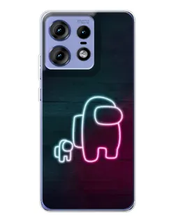 Чехол для Motorola Edge 50 Pro с картинкой «Among Us неон-арт»