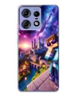 Чехол для Motorola Edge 50 Pro с картинкой «Стив и космос»