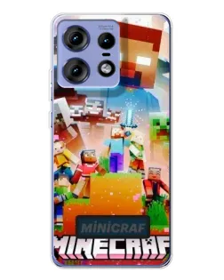 Чехол для Motorola Edge 50 Pro с картинкой «Minecraft герои игры»