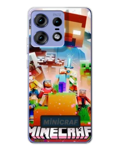 Чехол для Motorola Edge 50 Pro с картинкой «Minecraft герои игры» Чехол для Motorola Edge 50 Pro с картинкой «Minecraft герои игры»