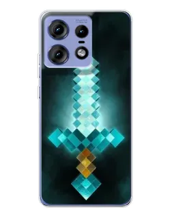 Чохол для Motorola Edge 50 Pro з картинкою «Алмазний меч неон» Чохол для Motorola Edge 50 Pro з картинкою «Алмазний меч неон»