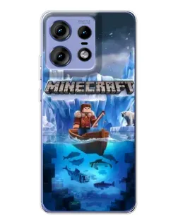 Чохол для Motorola Edge 50 Pro з картинкою «Minecraft льодянийсвіт» Чохол для Motorola Edge 50 Pro з картинкою «Minecraft льодянийсвіт»