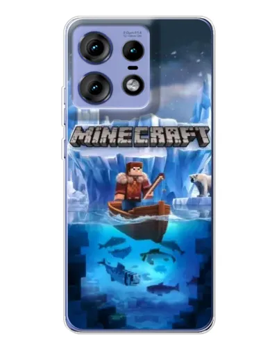 Чехол для Motorola Edge 50 Pro с картинкой «Minecraft ледяной мир» Чехол для Motorola Edge 50 Pro с картинкой «Minecraft ледяной мир»