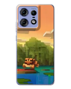 Чохол для Motorola Edge 50 Pro з картинкою «Майнкрафт захід сонця» Чохол для Motorola Edge 50 Pro з картинкою «Майнкрафт захід сонця»