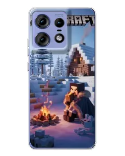 Чохол для Motorola Edge 50 Pro з картинкою «Зимовий Minecraft» Чохол для Motorola Edge 50 Pro з картинкою «Зимовий Minecraft»