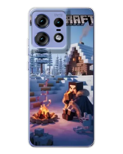 Чехол для Motorola Edge 50 Pro с картинкой «Зимний Minecraft» Чехол для Motorola Edge 50 Pro с картинкой «Зимний Minecraft»